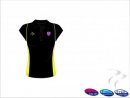 East Hockey Umpires Style Women's Black Yellow Polo Shirt
